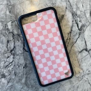 iPhone 8 Plus wildflower case pink checkered